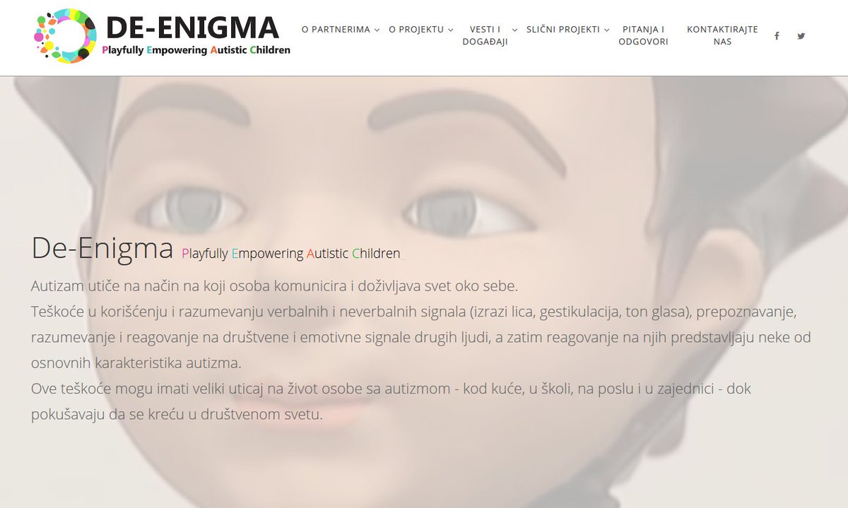 a_m_alcorn0131's tweet photo. Did you know that @DeEnigma_EU project also has a Serbian language website, thanks to our project teams at the Serbian Society of Autism and @AutismEurope? We do! Please share! https://t.co/m7a6NUQPZ3 https://t.co/xCWJ8SWt5O