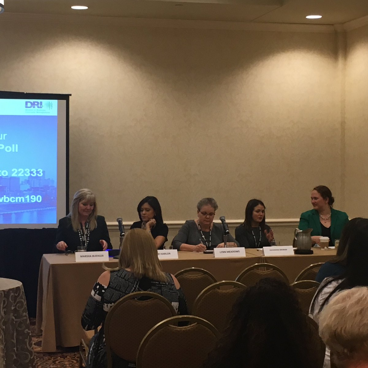 Kathy_DRI's tweet photo. Women in #BCM panel about to begin! #DRI2018 https://t.co/RHeN99RI2Y