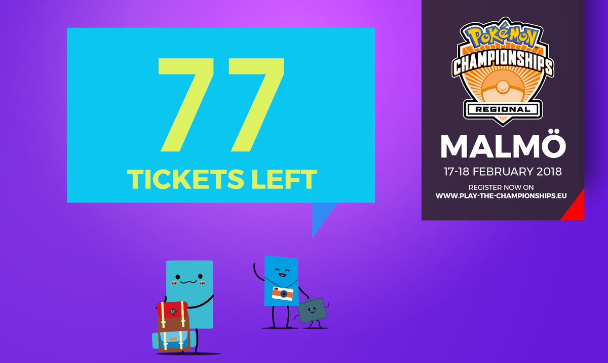 Only 77 tickets left!! Register now on play-the-championships.eu and save your spot for Malmö :-)