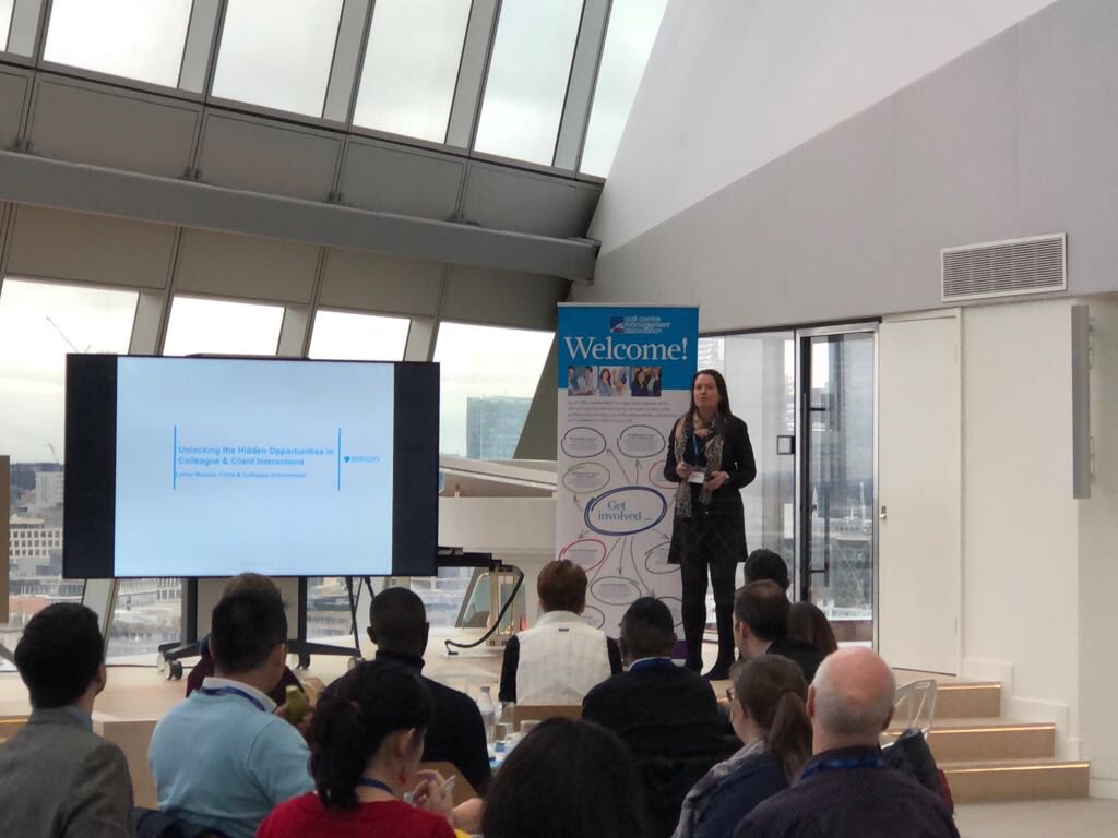 NICELtd's tweet photo. @barclayswealth Lesley Mustoo delivering a highly informative NICE Nexidia case study @ccmatalk Q1 Members Seminar in London #ccmatalk https://t.co/OGsMxNLN97