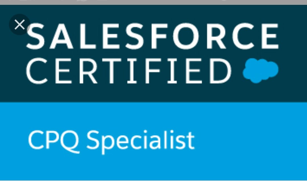 vinaypujarigwl's tweet photo. #Salesforce Certified #CPQ Specialist ! #SteelBrick @SalesforceCPQ #Cloud #CRM #sfdc @salesforce https://t.co/SqMS4FrCnJ