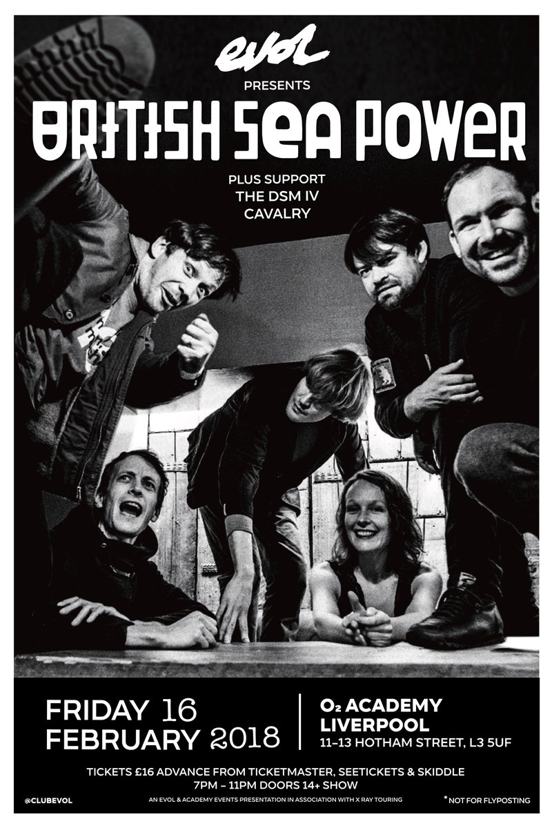 O2 Academy Liverpool (@o2academylpool) on Twitter photo 🇬🇧🌊💪 <a href="/BSPOfficial/">Sea Power</a> this FRIDAY NITE <a href="/O2AcademyLpool/">O2 Academy Liverpool</a> with DSM-IV, the new mind bending group from Guy Mcknight of <a href="/80sMatchbox/">Eighties Matchbox</a> & opening a Liverpool band who've just released their debut EP via <a href="/_FiercePanda/">Fierce Panda Records</a>, the sublime <a href="/cavalryofficial/">c a v a l r y .</a> Join in: bit.ly/BritishSeaPowe… … 💥 🇬🇧🌊💪 <a href="/BSPOfficial/">Sea Power</a> this FRIDAY NITE <a href="/O2AcademyLpool/">O2 Academy Liverpool</a> with DSM-IV, the new mind bending group from Guy Mcknight of <a href="/80sMatchbox/">Eighties Matchbox</a> & opening a Liverpool band who've just released their debut EP via <a href="/_FiercePanda/">Fierce Panda Records</a>, the sublime <a href="/cavalryofficial/">c a v a l r y .</a> Join in: bit.ly/BritishSeaPowe… … 💥