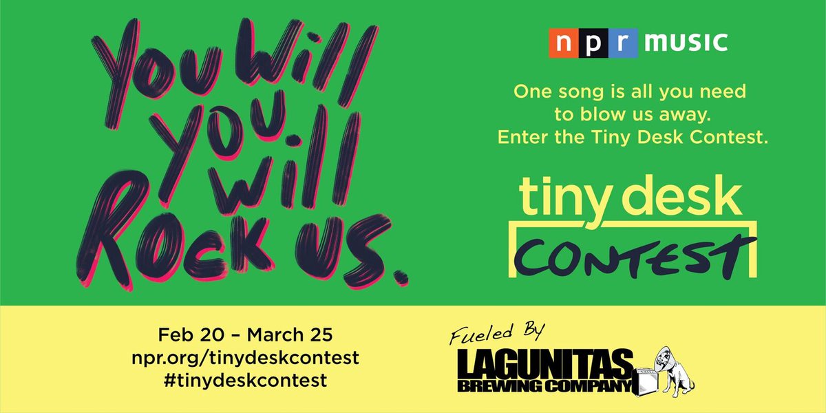 daddyrussborris's tweet image. Honored to be one of the judges for @nprmusic&apos;s #TinyDeskContest. Get your videos in to nprmusic.com/tinydeskcontest between 2/20 and 3/25! @WFUV