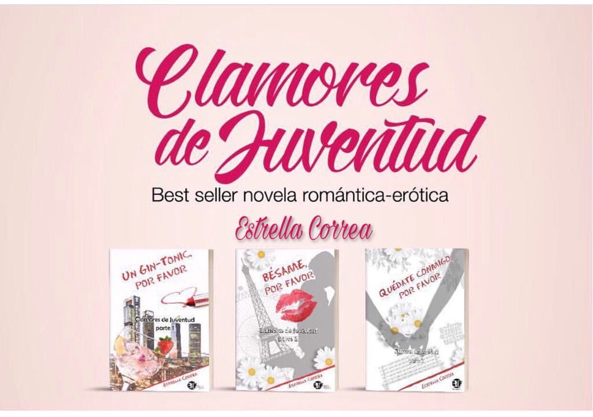 En #ElMejorLugar del mundo, la #mejorlectura DISFRUTA DE #clamoresdejuventud. La #trilogía #romántica #erótica que arrasa en ventas 

#LecturaRecomendada ⏫⏫⏫⏫
#TeamLiterarioES #NOALPLAGIO