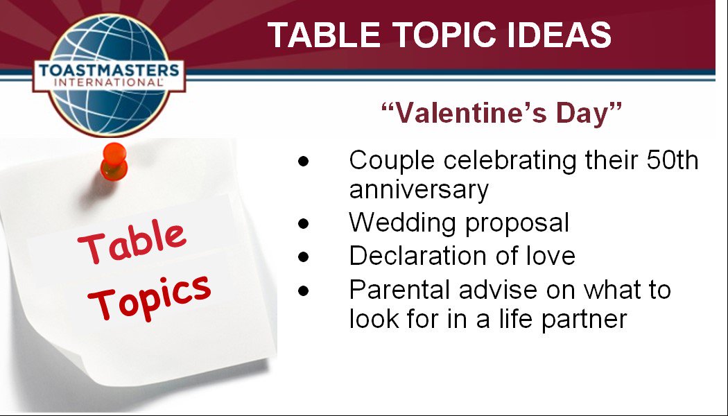 d44toastmasters's tweet photo. Happy Valentines on the 14th!  #TableTopics Tuesday.  #AreaContests are underway.  
#District44 #d44Toastmasters  #Toastmasters https://t.co/hY3Mt0Zap8