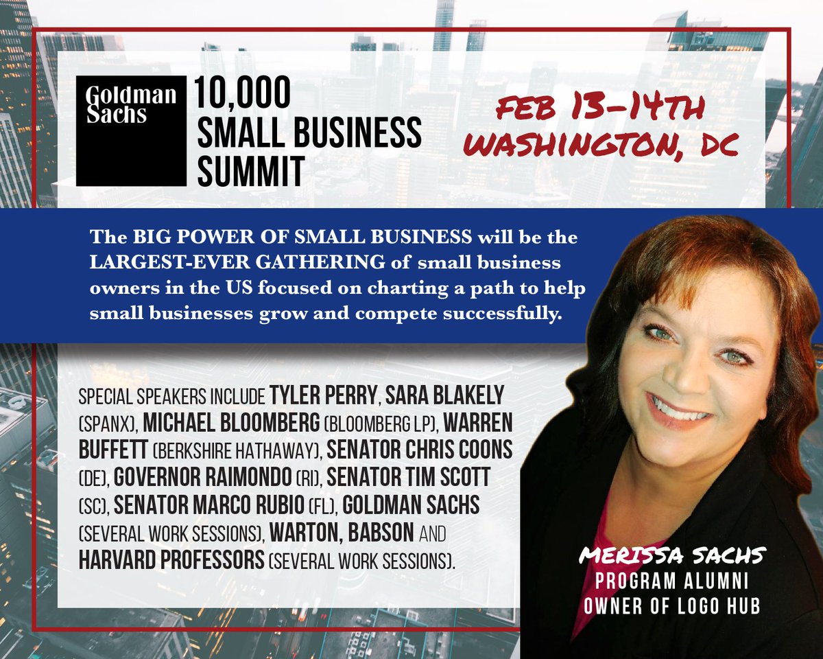 LogoHubVA's tweet photo. Looking forward to the #10KSmallBiz Summit!! @GS10KSmallBiz #MakeSmallBig https://t.co/xuMuYC9uft