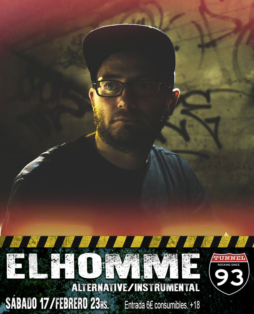 Sábado 17/Feb. 23hs
Elhomme (alternative/instrumental)
Apúntate al evento: Elhomme / Tunnel Rock Club
Entrada 6€ consumibles. +18