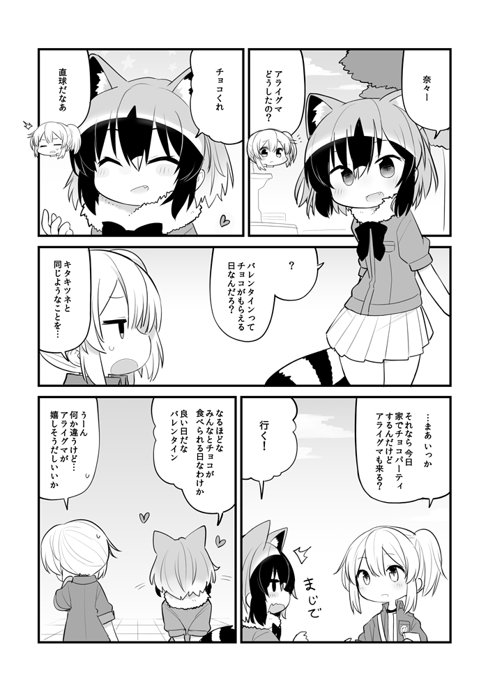 漫画版アライグマでバレンタイン 