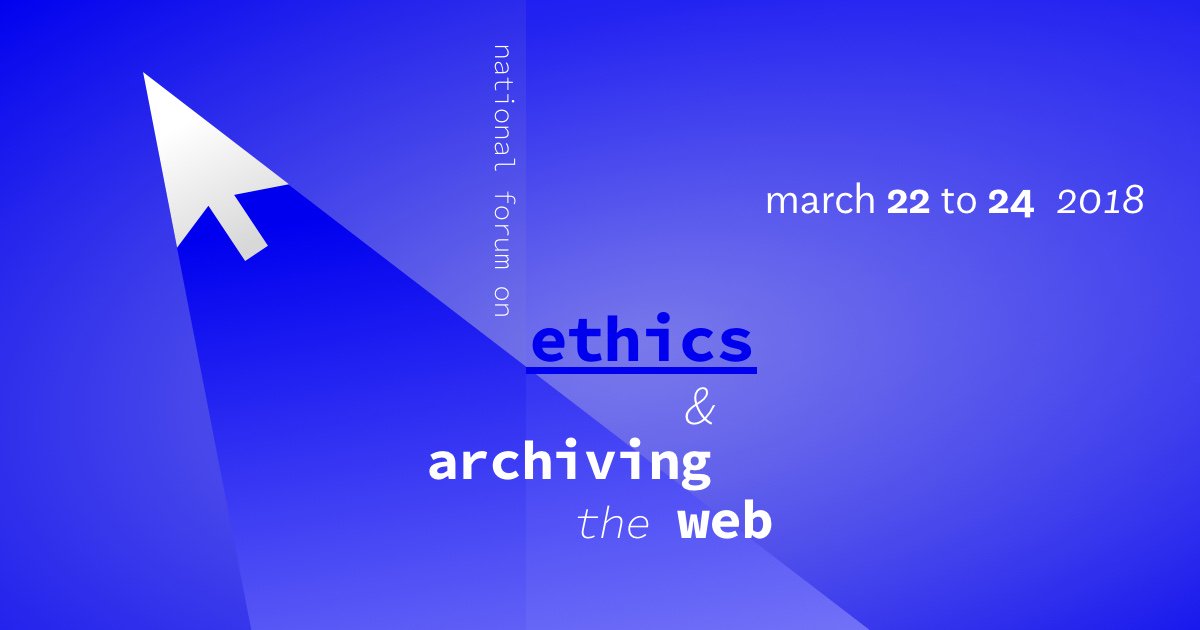 rhizome's tweet image. We are excited to announce the full schedule for the National Forum on Ethics and Archiving the Web, March 22-24 at @newmuseum, supported by @US_IMLS and @knightfdn. Details and tickets are available here: eaw.rhizome.org