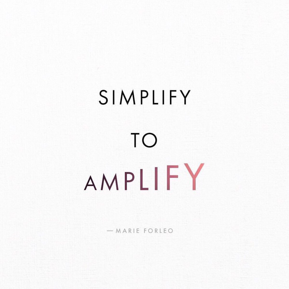 SparkBloomCo's tweet photo. #TuesdayThoughts: Simplify to amplify. #SparkAndBloom 

Via @marieforleo https://t.co/rxkJU9EAJS