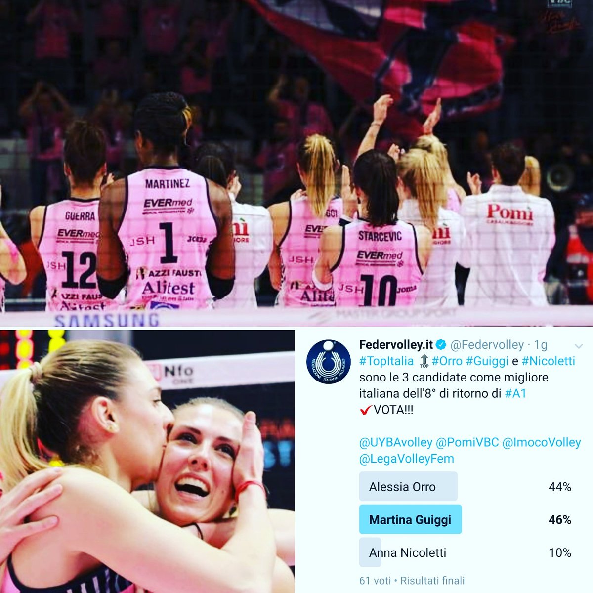 Federvolley's tweet photo. #TopItalia 🏐 La migliore italiana dell'8° giornata di ritorno di #A1 secondo gli utenti di #Twitter è 👉 @martinaG7
#SamsungGalaxyVolleyCup 
📸 @PomiVBC https://t.co/ImgDJ8gHCj