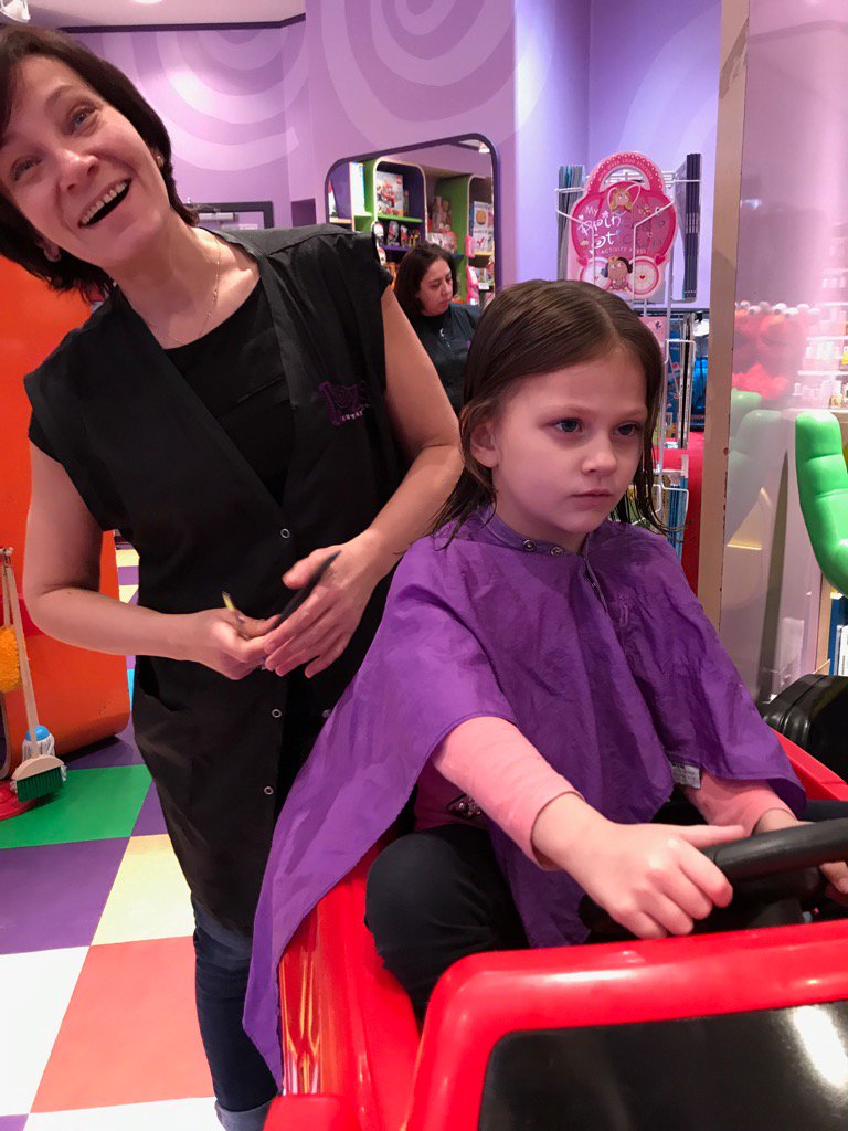 Rosie's tweet photo. cozy cuts - same place parker got his first hair cut - 20 years ago #life https://t.co/b2DN03WnhC