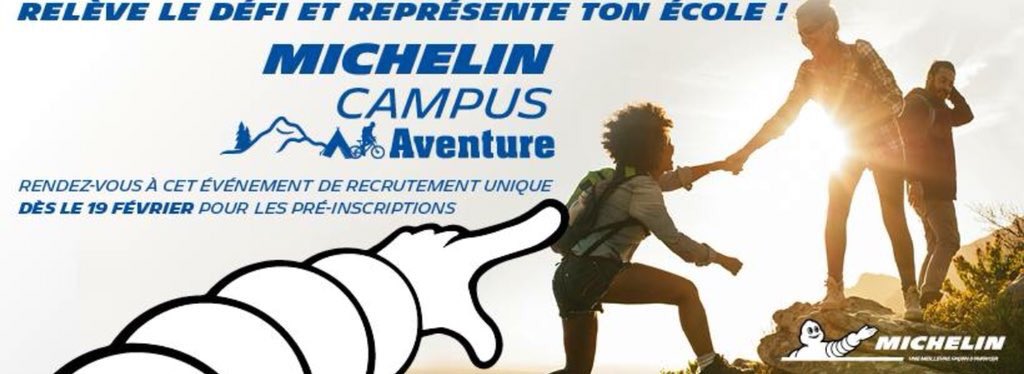 LauraMartinD7's tweet photo. J-6 pour s’inscrire à la 3ème édition du #michelincampus !! 🤭 🏕🗻 Un challenge inter-écoles à ne pas rater !! 🏅@ESCClermont @EMLYON @HECParis @Grenoble_EM @EDHEC_BSchool  @SigmaClermont  @SciencepoLyon2  les #IUT &amp;#Université etc... êtes-vous prêts à vous affronter ? 🤔🥇🏆 https://t.co/vEc1G8bA1E