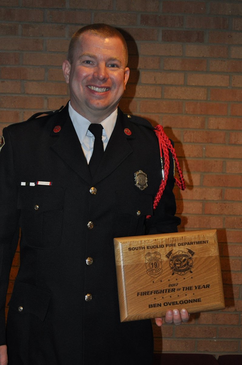 Congratulations to Ben Ovelgonne as he was selected as the 2017 South Euclid Firefighter of the year!