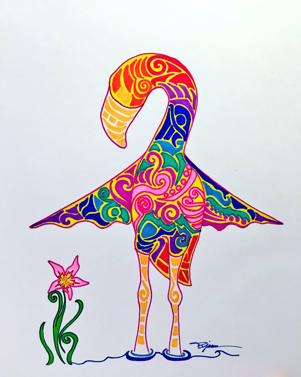 TheBobbyjames's tweet photo. I want my art to represent beauty, design, animals and above all, hope. I want you to feel brighter because you see it. For that I need bold colors — and for those, I trust & love using @Sharpie.
#MyArt #MySharpie #ArtistStory #BobbyJames #Artista #Artist https://t.co/5XH8YlMSSM