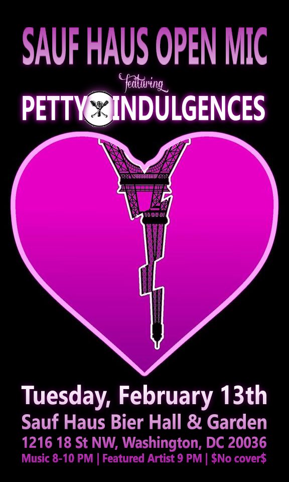 herring_tweets's tweet image. @pettyindulgence is the feature artist for @SaufHausDC open mic hosted by Ginny Hill. Hope you like music, pretzels, and beer. #pettyindulgences #dcopenmic #dmvmusicians #dmvmusic #saufhausdc