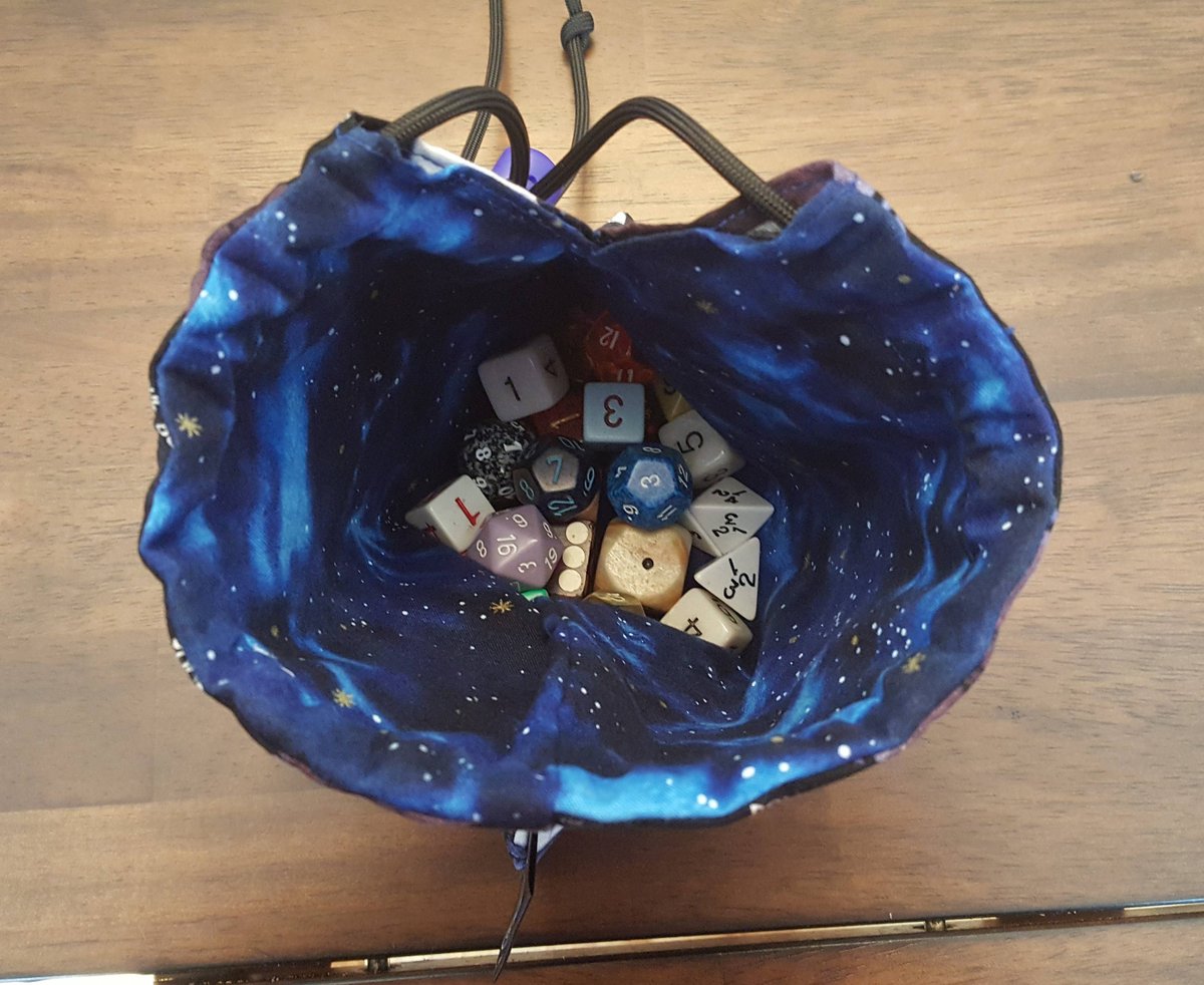 Still carrying your dice around in a Crown Royal bag, or a plastic baggy? Why not get yourself (or the #Tabletop #RPG #Gamer in your life) a custom #DiceBag from my #etsy shop:  etsy.me/2o2BtMX ? They are made to order, and come in a large variety of fabrics.