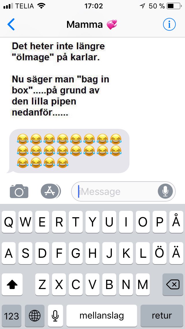 ameliegustavson's tweet photo. Fick precis detta av mamma, väldigt olämpligt faktiskt https://t.co/YT3eCMjuQB