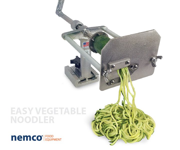 NemcoFoodEquip's tweet photo. Capitalize on the low-carb craze with the one and only zucchini-noodle machine that can deliver the commercial-grade speed and performance durability you need! https://t.co/q5zCAD0O4U