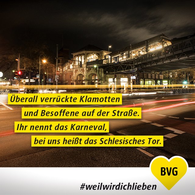 Für Aschermittwoch müsst ihr schon nach Steglitz fahren.