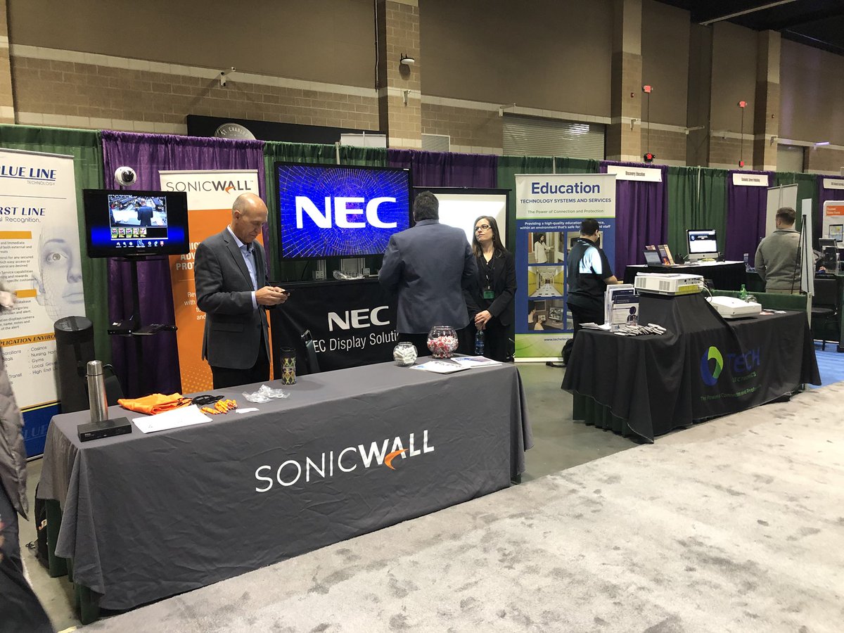 Very excited to be at METC this year with NEC, Sonicwall, and Blue Line Tech. Classroom AV, Network and Bldg Security!  #METC2018