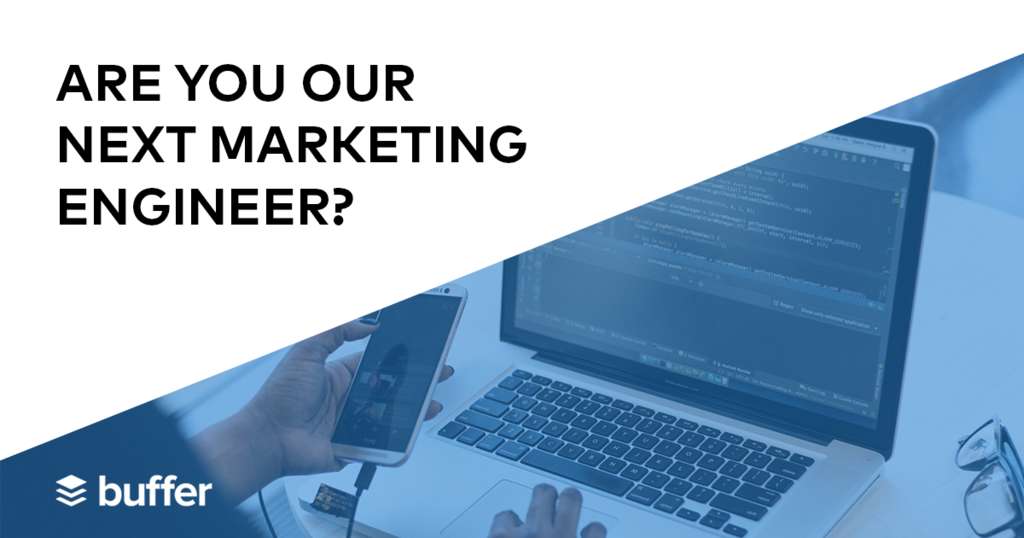 ariellemargot's tweet photo. Hey Twitter-sphere! Excited to share that @buffer is hiring a Marketing Engineer! We'd love to welcome anyone to apply, esp women, POC, LGBTQ folks. And you can live anywhere in the world! 🌎 https://t.co/33qWBKCOZs https://t.co/GNaptQvAkg