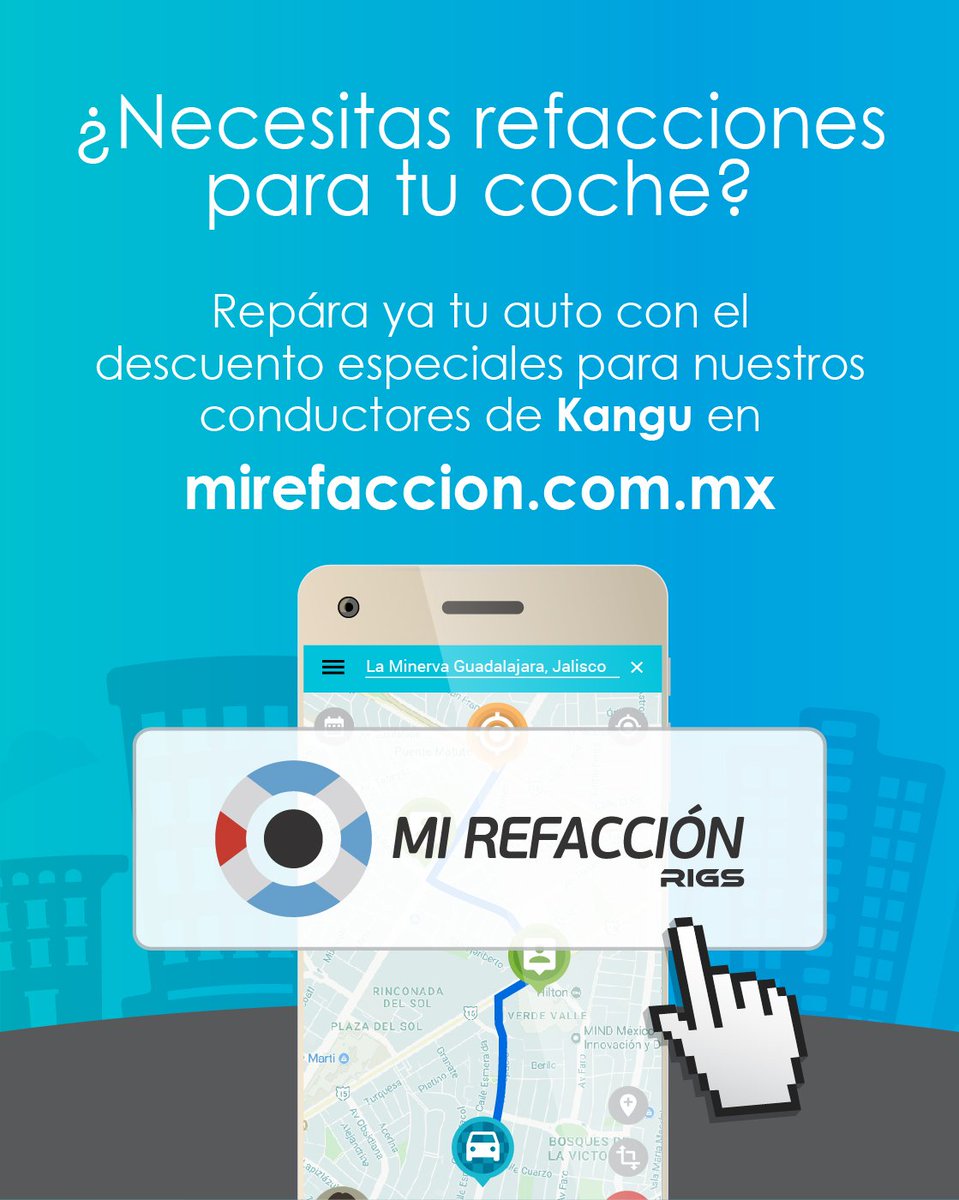 KanguMx's tweet photo. 🤑 Deja tu #auto al 100!! Compra esas #refacciones que te hacen falta y aprovecha el descuento que @MiRefaccion les ofrece a los #Conductores de @KanguMx 
Recuerda que los #usuarios que mas #viajes compartan durante el mes de #febrero, ganará un boleto doble para ir al #cine 🤑🚙 https://t.co/32kfS1XBWZ
