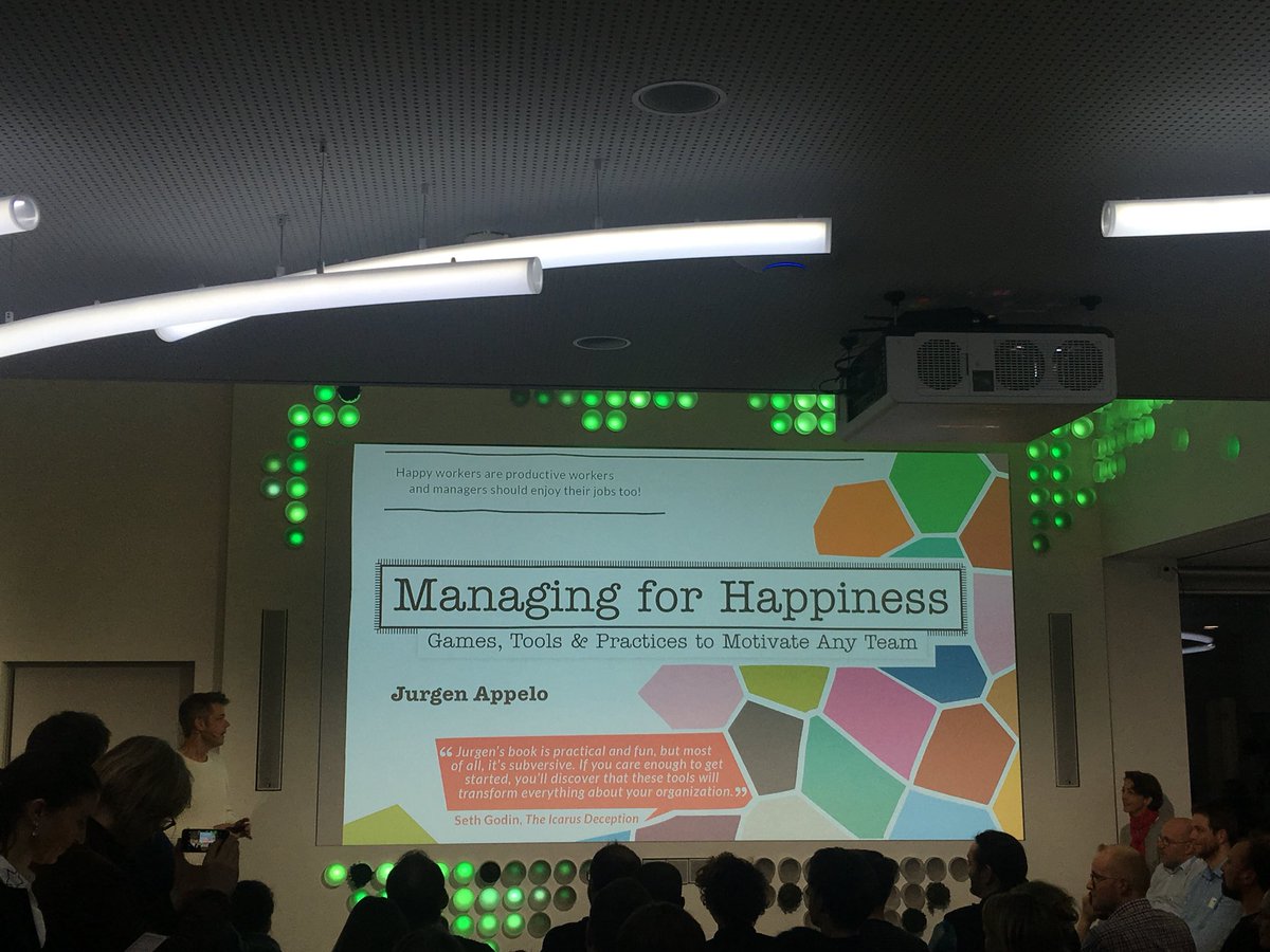 Managing for Happiness. Inspiring talk by <a href="/jurgenappelo/">Jurgen Appelo</a> hosted by <a href="/InVisionDE/">InVision</a> #hafentalks