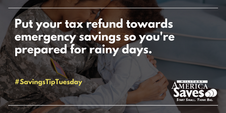 Servicecu's tweet photo. Saving for a rainy day? Put your tax refund into emergency savings: https://t.co/pHi0tQvbGi via @MilitarySaves #SavingsTipTuesday #ServiceCU https://t.co/6SJqNSy6ej
