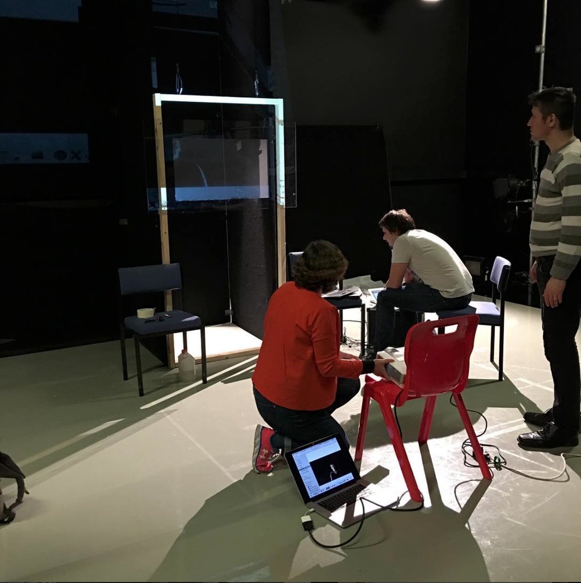 Day 2 of research residency <a href="/northern_school/">Northern Ireland School of Barbering</a> - experimenting with different digital foils....  #performance #research #residency #contemporarydance #contemporaryart