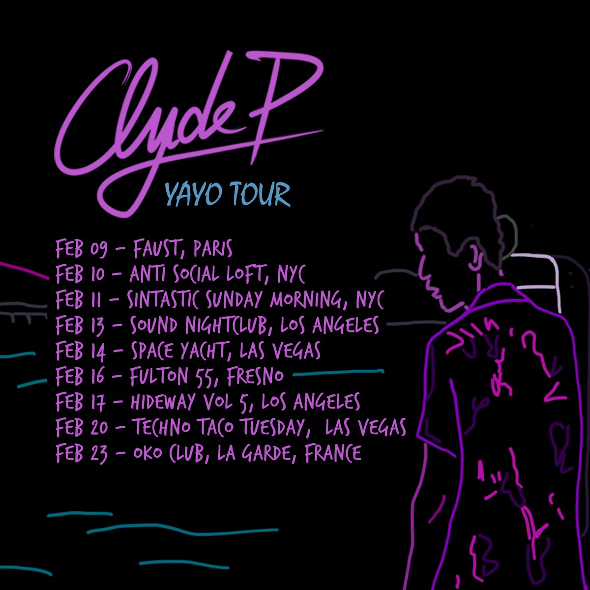 Buzzing for my YAYO Tour, you can now preorder the Yay on <a href="/beatport/">Beatport</a> 

❄❄❄ bit.do/CLYDEP-YAYO ❄❄❄
