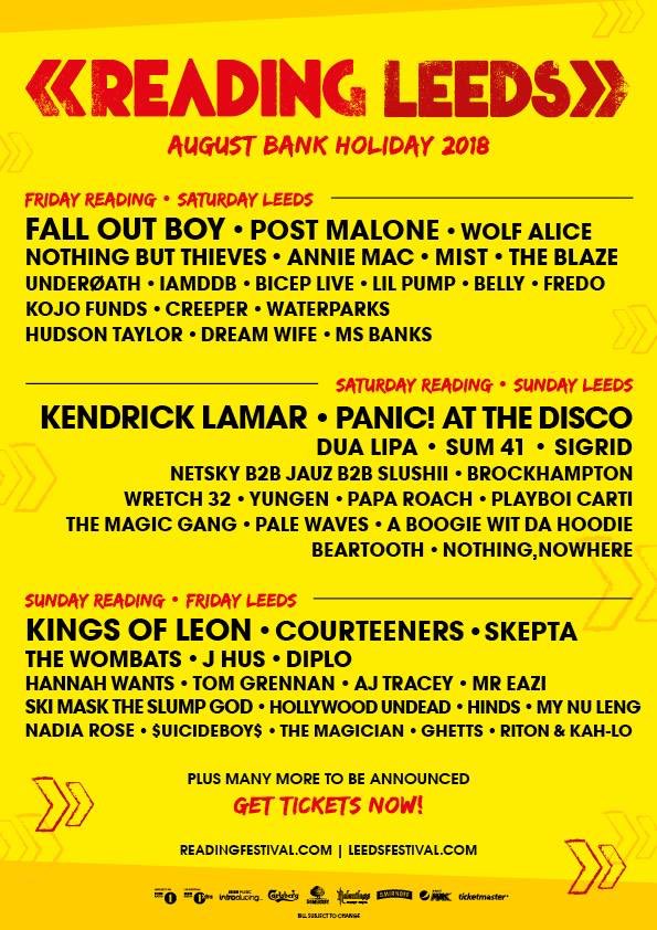 READING AND LEEDS MAINSTAGE THIS YEAR. JUST BUCKET LIST THINGS. 

Leeds: leedsfestival.com/tickets/

Reading: readingfestival.com/tickets