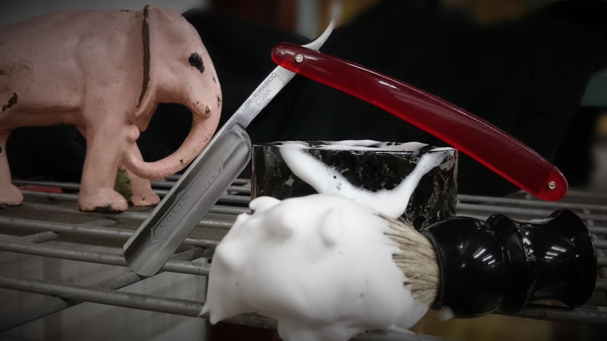 Col_Conk_Inc's tweet photo. Shave of The Day
Razor - Col. Conk #504
Brush- Col. Conk #901 (Mixed Pure/Best Badger)
Bowl - Col.Conk #165MB Black Marble
Soap - #1322 Southwestern Sun Soap
#sotd #straightrazor #wetshave #Shave #ColConk #Conk #pinkelephants https://t.co/ODfeDxTLln