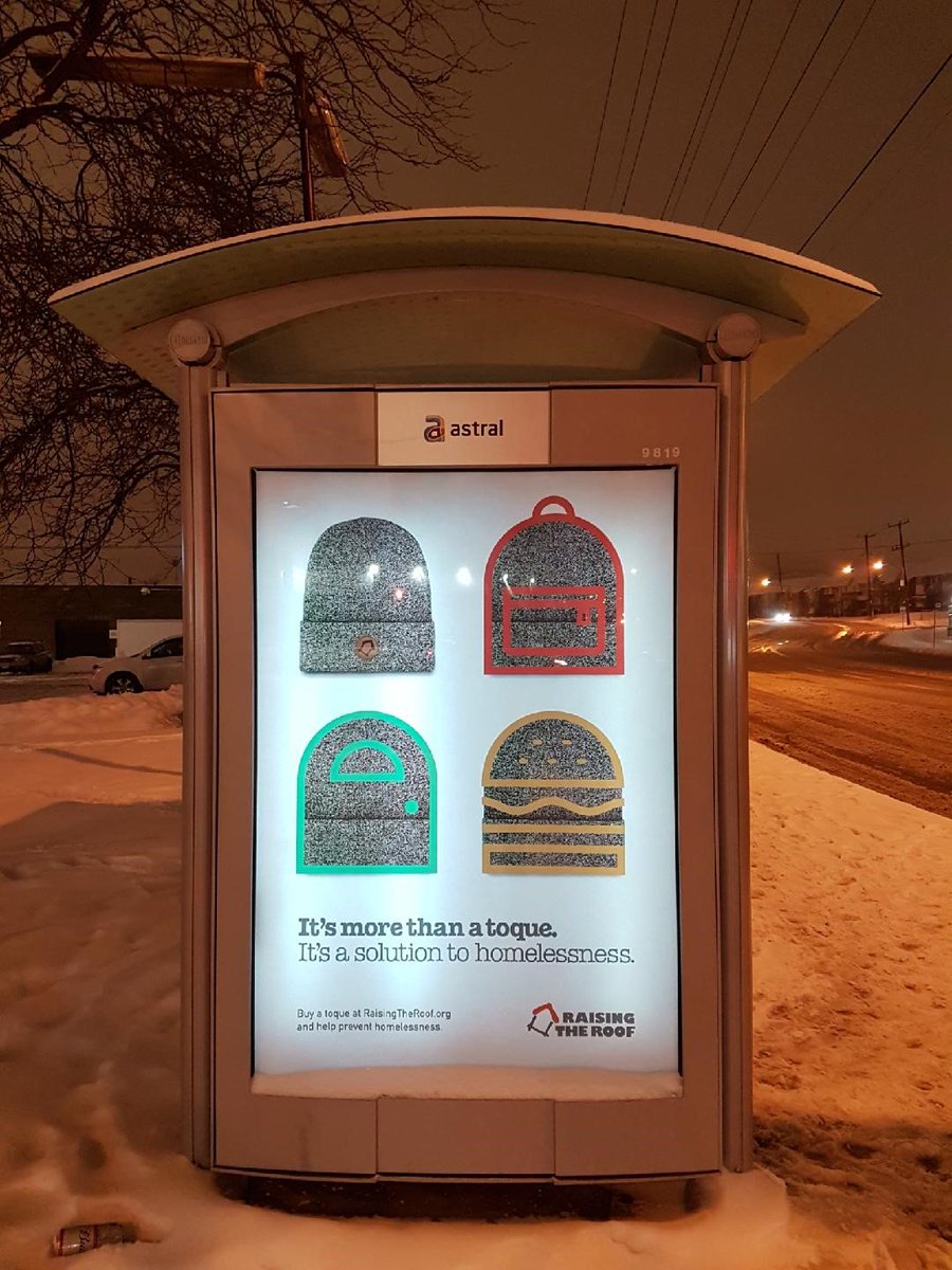 RaisingTheRoof's tweet photo. #throwbacktuesday to our great #ToqueCampaign by @LeoBurnettTO. It is more than a toque, it's an end to #homelessness. #toquetuesday #tbt https://t.co/jlZW9d9XzR