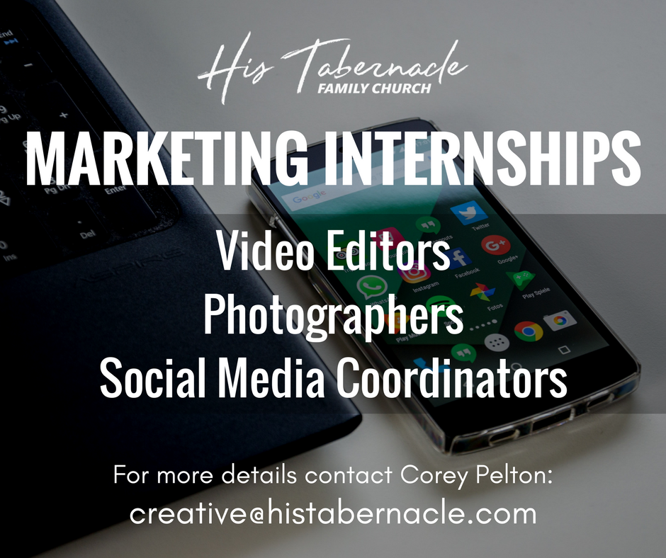 histabernacle's tweet photo. The media and marketing department of His Tabernacle is looking for creative and talented individuals to join our team! This is a great way to learn and grow both creatively and spiritually. https://t.co/xCTnmsk9mT