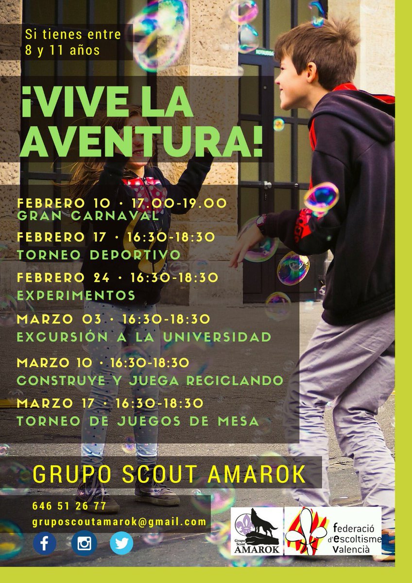 gsamarok's tweet photo. ¿Tienes entre 8 y 11 años? ¿Ganas de pasártelo bien, aprender y hacer nuevos amig@s? Si es que sí, los próximos sábados te esperan torneos, excursiones, juegos de mesa… (Toda la info en el cartel)
¡Os esperamos a todos y todas!🤗🤗 https://t.co/PvyoEmBjEV