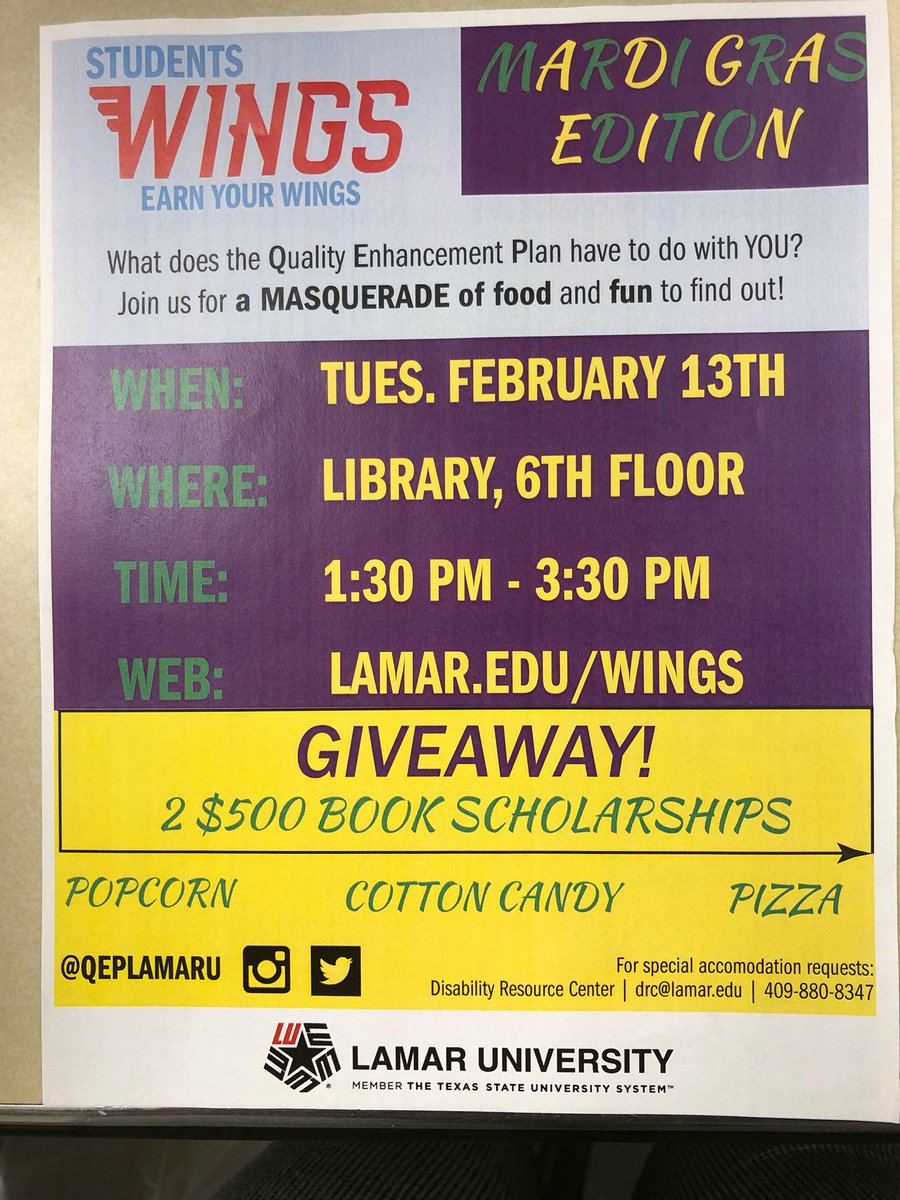 LamarULibrary's tweet photo. Don't miss this!!! https://t.co/Dhe9Dxkfdl