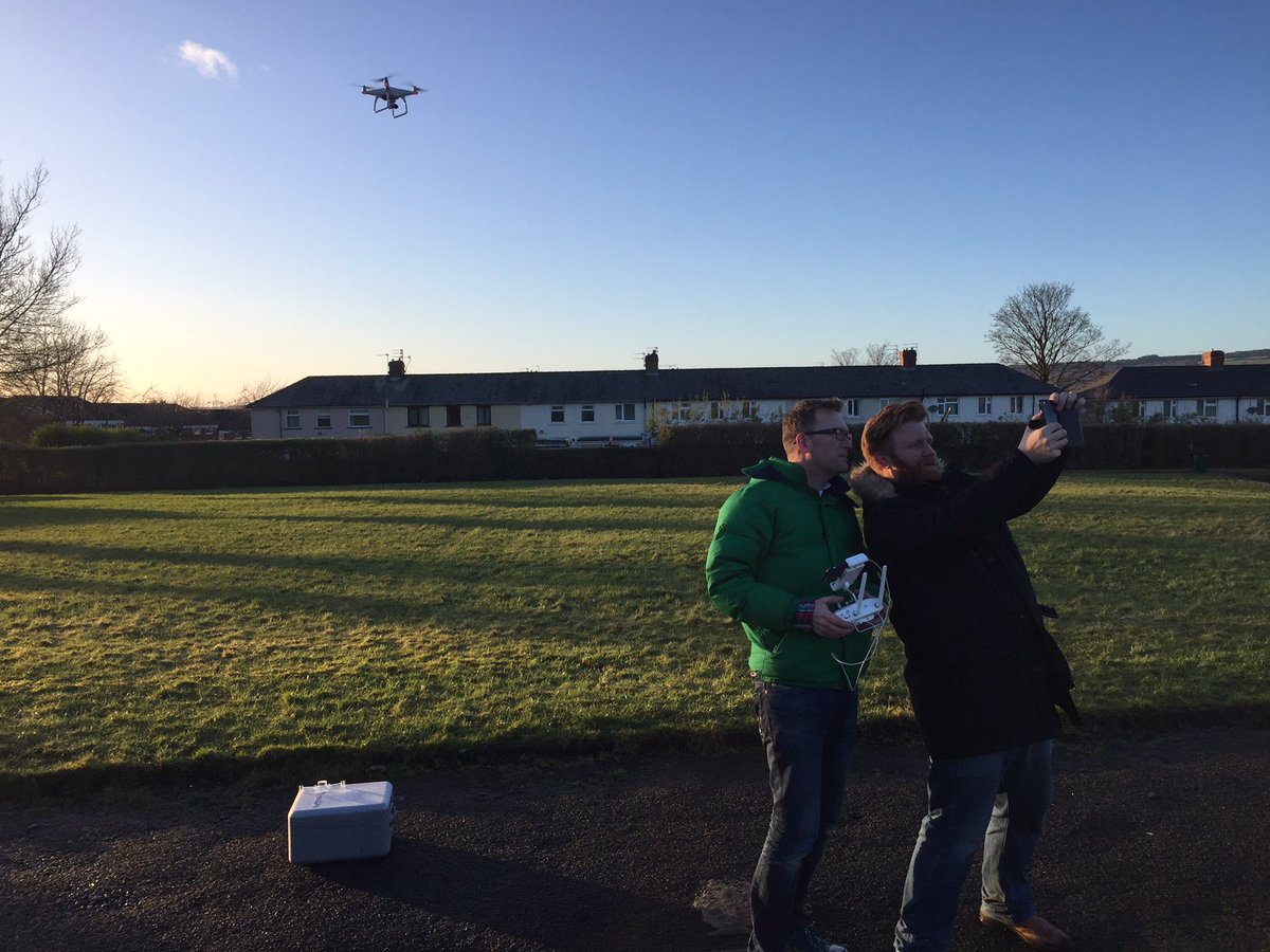 The Mill's Steve and Jack take the drone out on a shoot in sunny Burnley