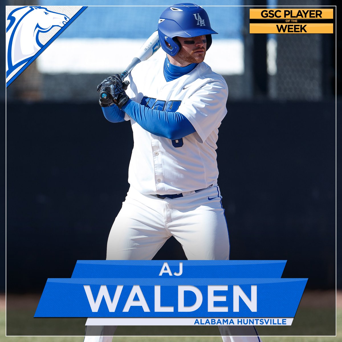 GulfSouth's tweet photo. #GSCBB Player of the Week: AJ Walden, @UAHChargers https://t.co/UQgae5pvto