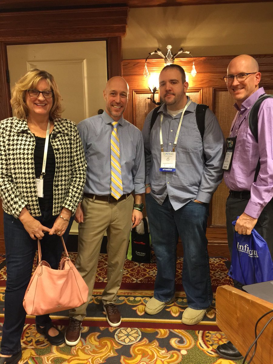 BlairMarylou's tweet photo. Up close with Joe Sanfelippo. Getting motivated at PETE & C 2018. #gwdes #PETE2018 #gocrickets @Joe_Sanfelippo https://t.co/oxefpbq0EG