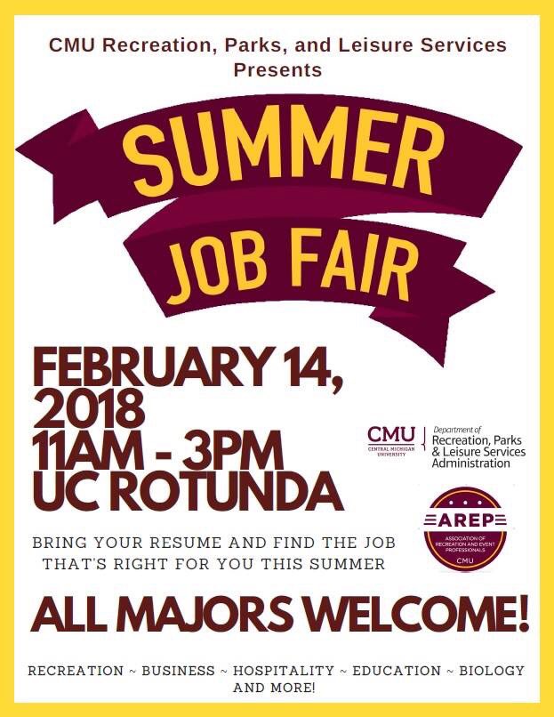 Come find us at this year’s Summer Job Fair in the UC Rotunda February 14th from 11am-3pm!!