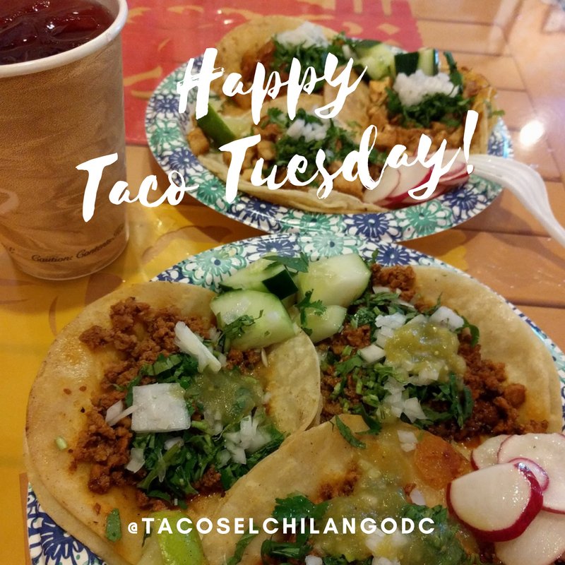 tacoschilangodc's tweet image. Enjoy your #TacoTuesday! 🌮 #TacoselChilangoDc #tacoalpastor #taco #food #foodie #vegan #foodlover #l4l #foodaddict #vegetarian #dcfoodie #tacolife #taqueria #igfood #chickentaco #steaktacos #instagood #instafood #ilovetacos #guac #dc #f4f #Tuesdaythoughts @visitwashingtondc