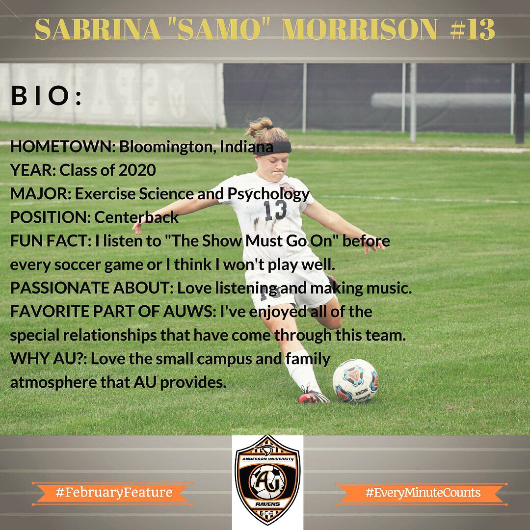 AURavensWS's tweet image. Samo (Say-Mo) reppin the 1️⃣-3️⃣ for AUWS 👊🏼 #FebruaryFeature #EveryMinuteCounts