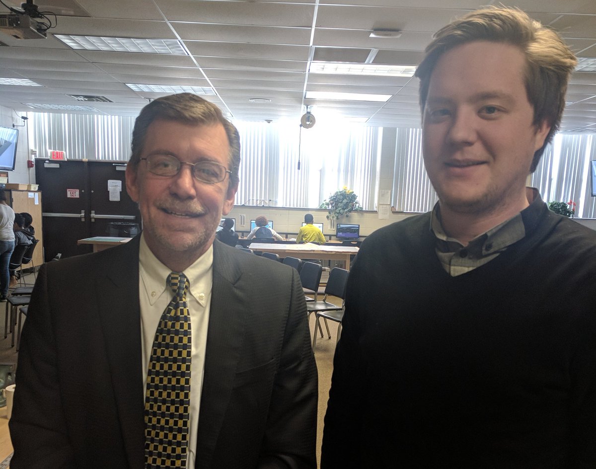 JennDonovan123's tweet photo. Give a Meteor welcome to Mr. Predl's student teacher, Nick Schwieger. #TFNPride #TFNwtCTE #EngineeringRules https://t.co/4izrtDCVMA