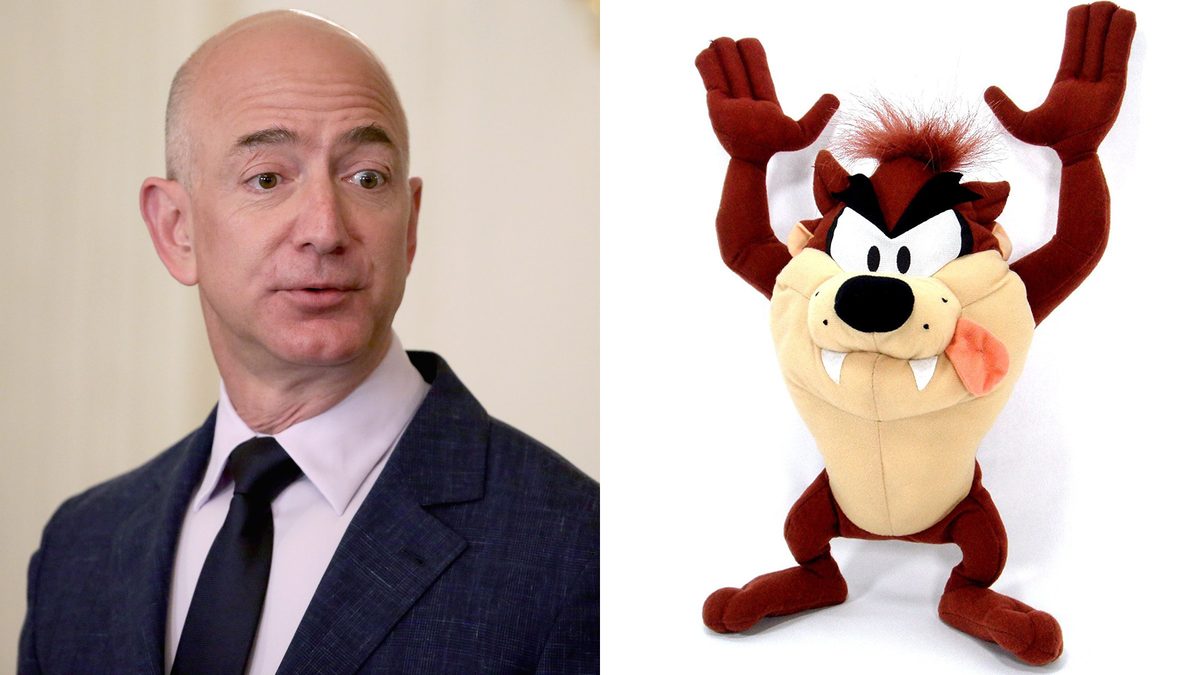 ClickHole's tweet photo. How The Mighty Have Fallen: Jeff Bezos Has Blown His Entire Fortune Trying To Win A Giant Stuffed Taz At Six Flags https://t.co/7QZ3FKt5Ny https://t.co/5ZrUmnZUOW