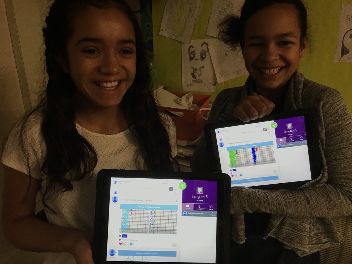 kast0406's tweet photo. 5th Gr Ss @Tanglen5thGrade @LHTanglenSchool working on sharing their mathematical thinking with @Seesaw #ProductiveStruggle #SharingThinking https://t.co/1kCO71gY6q