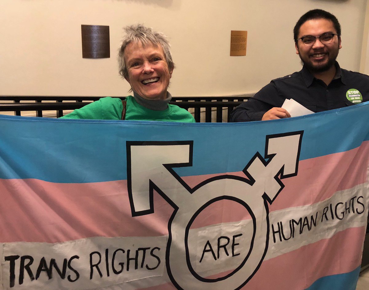 Supporters gather at committee hearing in New Hampshire on the importance of passing non-discrimination protections for transgender people.