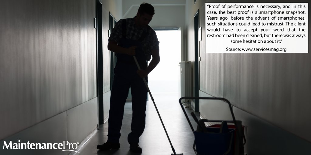 MaintenancePro_'s tweet image. #TuesdayTip: Utilize smartphone technology to document proof of your #cleaning company’s work. bit.ly/2BY14Qr