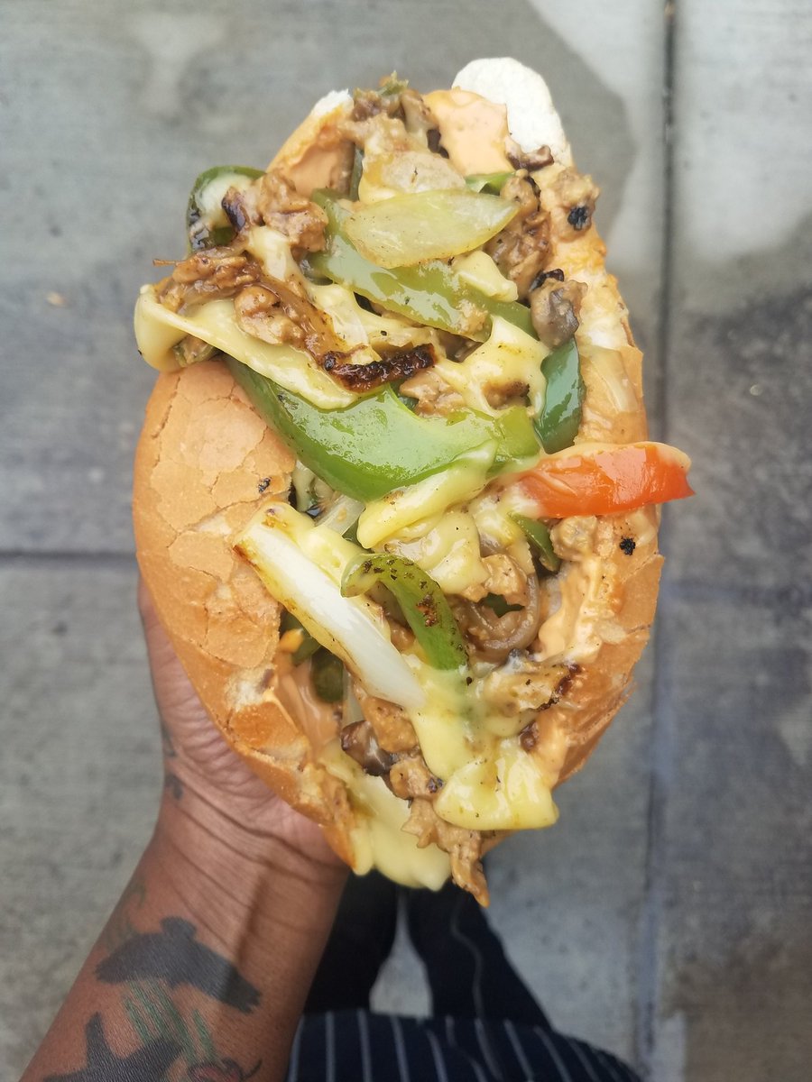 Nothing says "I love you" like our #vegan philly. Tomorrow's special from 11am-sold out. Grab a few cupcakes too😉 #sweetartstlouis #loveandmagic #elamorylamagia