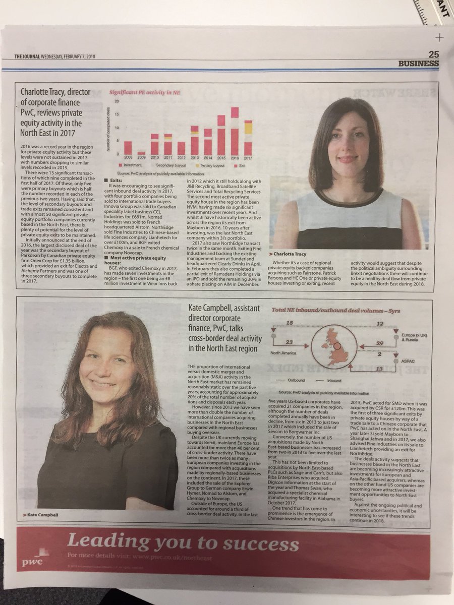 Lucy_Mulroy's tweet photo. Don’t worry if you missed @PwC_Yorks_NE #Dealfocus in @jnlbusiness last week - the full analysis is still available https://t.co/2Yu1WzvneQ https://t.co/gpW4B9UK3z